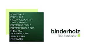 Einleitung  Das Unternehmen binderholz [upl. by Dnaltruoc]