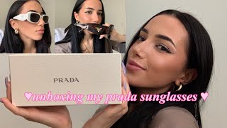 UNBOXING MY DREAM PRADA SUNGLASSES💗 Juliana Delgrosso [upl. by Arrek909]