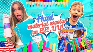 🇺🇸 COMPRANDO MATERIAL ESCOLAR en ESTADOS UNIDOS 📚 PARA LA VUELTA AL COLE 2022  HAUL [upl. by Ardekan]