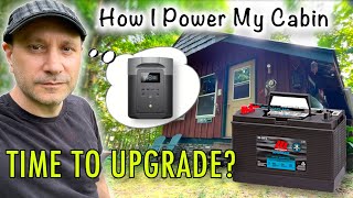 How I Power The Off Grid Cabin amp Why Im Thinking About Upgrading [upl. by Acinahs425]