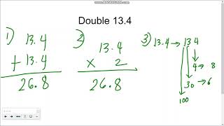 Doubling and Halving Decimal Numbers Tutorial [upl. by Kauppi160]