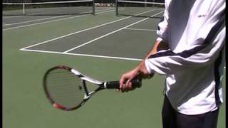 How To Play Tennis  Tennis Instruction Loose Grip Firm Wrist [upl. by Dittman]