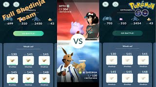 Pokemon Go Full Shedinja Team Gym Battle [upl. by Annahtur]