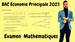 Baccalauréat Économie Examen Mathématiques Corrigé [upl. by Anwahsad705]