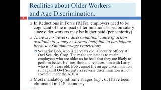 First Lecture for Chapter 12 Age Discrimination HRPO 2303 [upl. by Esinahs]