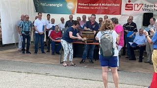 Eröffnung vom Meisler Dorffest mit FassbierAnstich 13072024 [upl. by Mihar460]