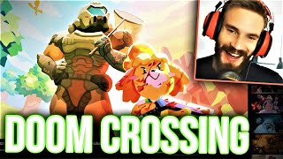 PEWDIEPIE REACTS TO quotDOOM CROSSING  ETERNAL HORIZONSquot [upl. by Tobe397]