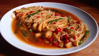 TUMIS JAMUR ENOKI ALA KOREA TANPA SAUS GOCHUJANG GURIH BANGET [upl. by Eiramassenav]