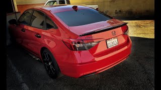 2022 Honda Civic Trunk Lid Spoiler Installation [upl. by Calbert]