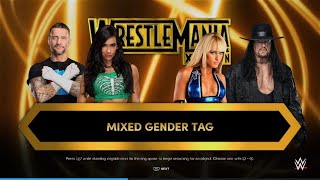 WWE 2K24 CM Punk and AJ Lee Vs Undertaker and Michelle Mccool [upl. by Kciregor344]