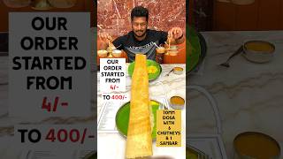 Hyderabads costliest Dosa  Chutneys 70mm Dosa  6 Chutneys 1 Sambar  Street Food Hyderabad [upl. by Lubbock266]