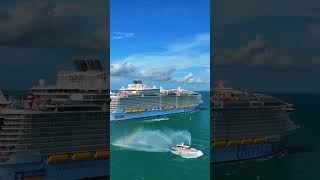 Utopia of the Seas setting sail on her inaugural voyage foryou youtubeshorts trending shorts [upl. by Aitenev]