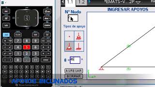 ANALISIS ESTRUCTURAL EMATS 12 ProgramaTINspire CX CAS [upl. by Spalla]