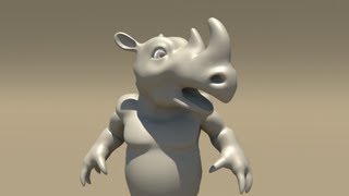 Cartoon Character  Rino  Maya and Zbrush [upl. by Nreval]