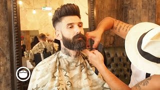 Getting a Beard Trim at the Barbershop  Carlos Costa [upl. by Filipe]