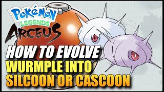 Pokemon Legends Arceus How To Evolve Wurmple Into Silcoon Or Cascoon  How To Get Silcoon Or Cascoon [upl. by Gerita]