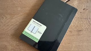 Moleskine Classic Planner 2024 Large Weekly horizontal hard cover 12 months Black Unboxing [upl. by Sigfrid]