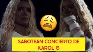 KAROL G LL0R4 AL VER SAB0T4JE EN EL C0NCIERTO DE GUATEMALA 😩 [upl. by Kancler]