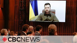 Ukrainian President Zelensky asks Canada to do more in Parliament address [upl. by Ylatfen500]