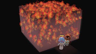 What Happens If You TRAP Your Villagers in This Giant Minecraft Lava Block in ACNH [upl. by Rosella]