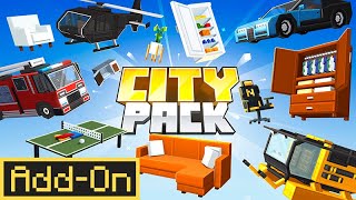 City Pack  Minecraft Marketplace Addon  Showcase [upl. by Aihselef]