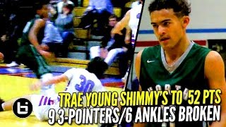 TRAE YOUNG PUTS UP 52 POINTS W9 THREE’S amp 6 ANKLE BREAKERS [upl. by Lada8]