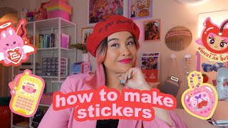 how to make amp sell stickers ✿ starting a small business artist tips [upl. by Jeanie]