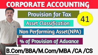 Provision of advances NonPerforming Assets Corporate AccountingMalayalam [upl. by Samoht]