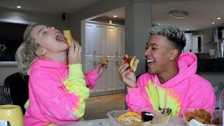 chaotic quarantine Chili’s mukbang we got so fried before [upl. by Silloc]