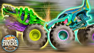 Hot Wheels Monster Trucks Power Smashers Take On Epic Challenges💥🏁  More Monster Truck Adventures [upl. by Tacklind]