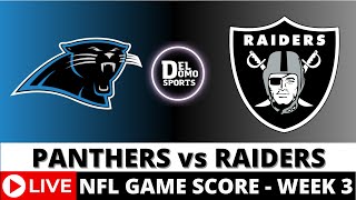 CAROLINA PANTHERS VS LAS VEGAS RAIDERS LIVE 🏈 NFL Game Score PlaybyPlay Week 3  SEP 22 2024 [upl. by Yattirb596]