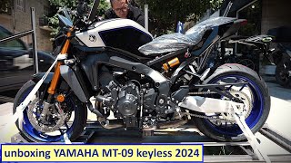 Unboxing YAMAHA MT09 SP keyless motorcycle 2024 [upl. by Brena]