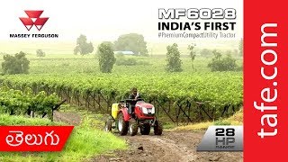 Massey Ferguson 6028  Premium Compact Utility Tractor Demo Telugu [upl. by Ahsocin]