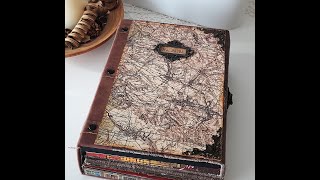 Junk Journal Lapbook quot Vintage Memoriesquot  Tim Holtz backdrops paper [upl. by Garrott]