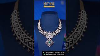 Peacock Design Open Close Setting Diamond Necklace with Detachable Pendant  KothariJewelryUSA [upl. by Margy]