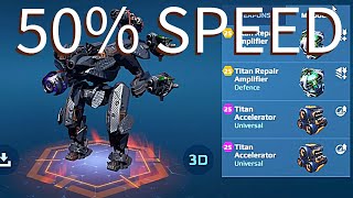 MAULER SPEED BUILD  MAULER WITH 2 TITAN ACCELERATORS  ROAD HOG  50 SPEED BOOST War Robots [upl. by Budd]