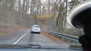 Die Hinfahrt der Weg zum Schwanberg Schloss Parkplatz von Kitzingen aus start mit MercedesBenz CLK [upl. by Carmita]