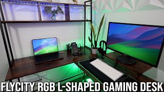 FlyCity LShaped RGB Gaming Desk [upl. by Frieder636]