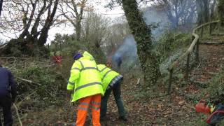 Lynton and Barnstaple Railway  Trackbed clearance at Rowley Cross [upl. by Xyno]