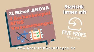 204 MixedANOVA  Rechenbeispiel SPSS Voraussetzungen [upl. by Eak]