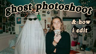 TIK TOK GHOST PHOTOSHOOT TREND  how to do the ghost photoshoot trend s how to edit the photos [upl. by Welles]