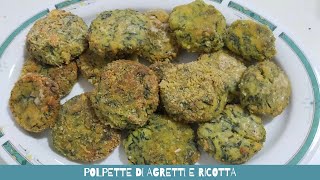 polpette con agretti e ricotta al forno ricetta polpette agretti e ricotta [upl. by Eiramyllek]