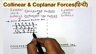 Collinear amp Coplanar Parallel Forcesहिन्दी [upl. by Anoirtac]