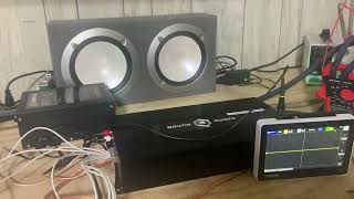 SoundQubed U1 8000 clamped MAX power test at 2 ohms with 1 AGM and 100 amp power supply [upl. by Sandro879]