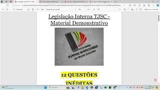 Regimento Interno TJSC 2024  Dicas de estudo questões e mais [upl. by Eirahcaz923]