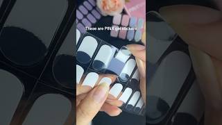 Gel nails in sticker form nailart nails manicure nailtutorial gelnails nailpolish acrylics [upl. by Lyrak]