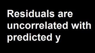 Residuals are uncorrelated with predicted y [upl. by Acinorev920]