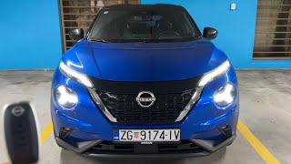 New NISSAN JUKE 2023  LED lights amp AMBIENT lights Hybrid model [upl. by Shanon]