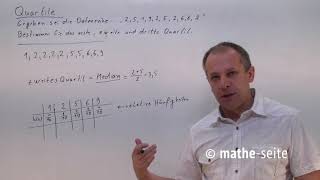 Quartile Quantile und wie man sie berechnet Beispiel 1  W1106 [upl. by Ahsiad]