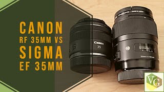 Canon RF 35mm f18 vs Sigma 35mm f14 for video on EOS R [upl. by Arikal]